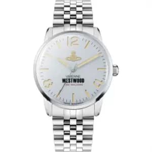 Mens Vivienne Westwood Cadogan Quartz Watch with Light Blue Dial & Silver Stainless Steel Bracelet
