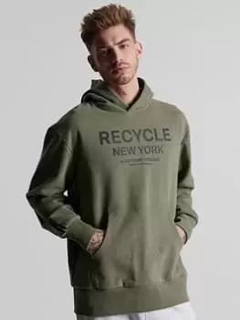 Superdry Studios Recycled City Hoodie, Khaki, Size S/M, Men