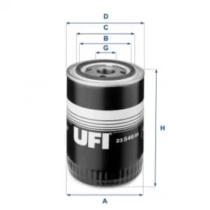 2354600 UFI Oil Filter Oil Spin-On