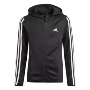 adidas Designed To Move 3-Stripes Full-Zip Hoodie - Black