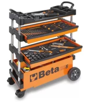 Beta Tools C27S-G Folding Tool Trolley Ideal for Outdoor Jobs - Grey 027000202