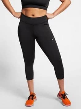 Nike Run Fast Crop Legging (Curve) - Black