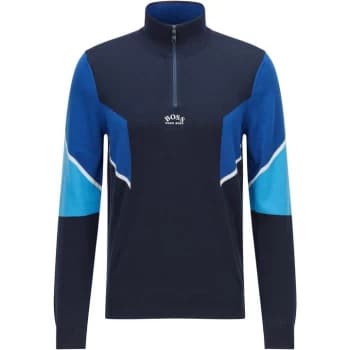 Hugo Boss Athleisure Zofin Half Zip Jumper Navy Size S Men