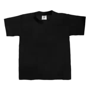B&C Kids/Childrens Exact 190 Short Sleeved T-Shirt (12-14) (Black)