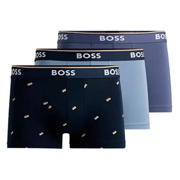 Boss Bodywear 3 Pack Power Boxer Shorts Trunks Small Blue 42212420350