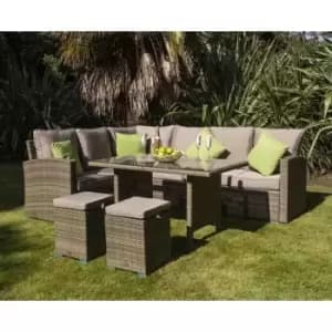 Katie Blake Sandringham L Shaped High Dining Set - Natural