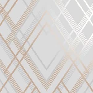 Sublime Ritz Grey & Rose Gold Wallpaper