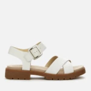 Clarks Womens Orinoco Strap Leather Sandals - White - UK 6