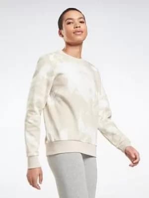 Reebok Myt Tie-dyed Crew, Beige Size M Women