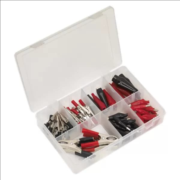 Sealey AB023CA Crocodile Clip 60pc Red & Black