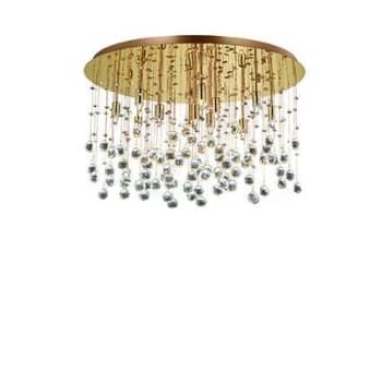 Moonlight 12 Light Large Semi Flush Ceiling Pendant Gold, G9