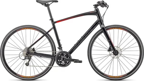 Specialized 2022 Sirrus 3.0 Hybrid Bike L GLOSS CAST BLACK / ROCKET RED / SATIN BLACK REFLECTIVE