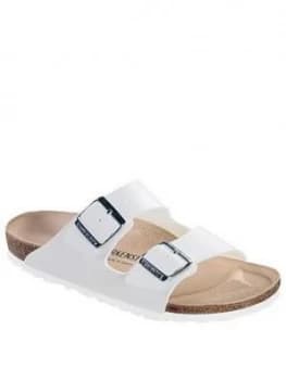 Birkenstock Arizona Narrow Two Strap Slide Sandal - White, Size 5, Women