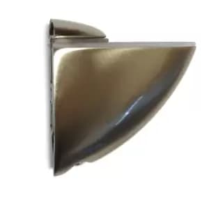 Adjustable Shelf Support Glass Clamp Pelican 55x56mm Small - Colour Brushed Chrome