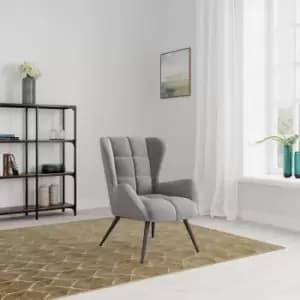 Dalton Velvet Accent Chair Grey