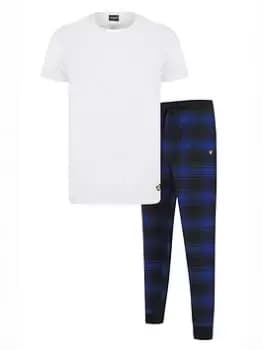 Lyle & Scott Gilbert 2 Piece Nightwear Set - Blue Size M Men