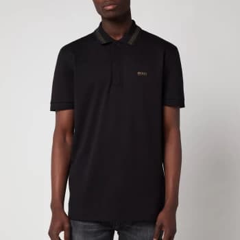 BOSS Athleisure Mens Paddy Pixel Polo Shirt - Black - XL