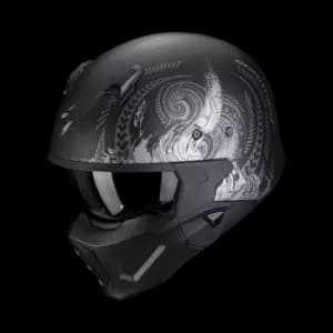 Scorpion Covert-X Tattoo Matt Black-Silver 2XL