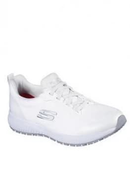 Skechers Squad SR Safety Slip Resistant Trainers - White, Size 4, Women