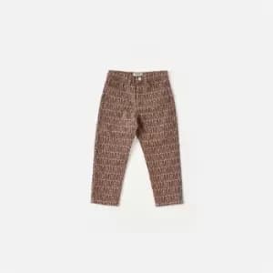 Missguided Printed Mg Kids Straight Leg Jean - Brown