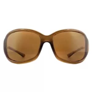 Fashion Shiny Dark Brown Brown Polarized Sunglasses