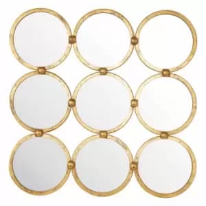 Crossland Grove Addington Antique Gold Leaf Wall Mirror - 690 X 690mm