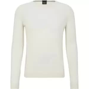Boss Leno-P Knit Jumper - White
