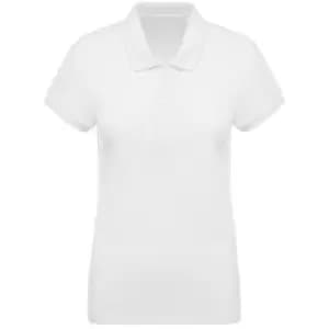 Kariban Womens/Ladies Organic Pique Polo Shirt (XS) (White)