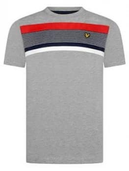 Lyle & Scott Boys Short Sleeve Centre Stripe T-Shirt - Grey