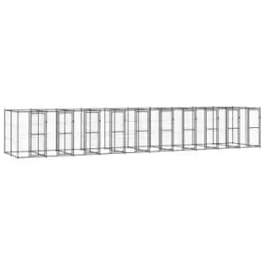 Vidaxl Outdoor Dog Kennel Steel 24.2 M