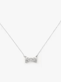 Kate Spade Take A Bow Mini Pendant, Clear/Silver, One Size