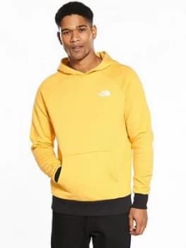 The North Face Raglan Red Box Hoodie Yellow Black Size L Men