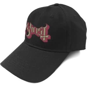 Ghost - Red Logo Mens Baseball Cap - Black
