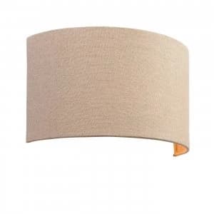 1 Light Up & Down Wall Light Natural Linen Fabric, Cotton, E27