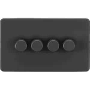 MLA Knightsbridge 4 Gang 2-Way 10-200W Trailing Edge Dimmer Anthracite - SF2184AT