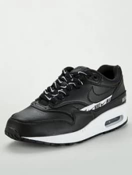 Nike Air Max 1 SE Black White Size 3 Women