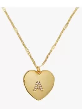 Kate Spade New York A Heart Locket - Clear/Gold