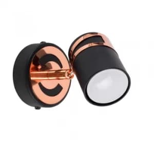 Garcia Single Ceiling Light in Black and Copper
