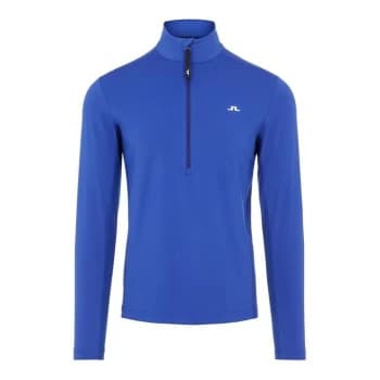J Lindeberg J Luke Mid Layer Zip Top Mens - Spectrum Blue