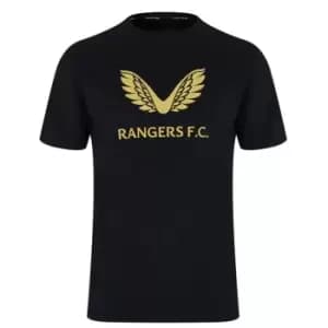 Castore Rangers FC Short Sleeve T Shirt Mens - Black