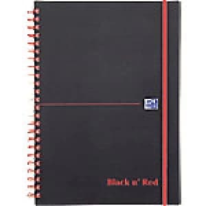 OXFORD Black n' Red Poly Wirebound Notebook Ruled A5 140 Pages
