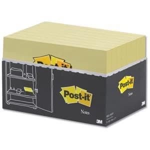 Post it Value Dispenser Pack Notepad 76mm x 127mm 100 Sheets Per Pad