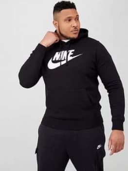 Nike Plus Size Overhead Club Hoodie - Black