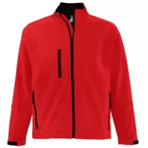 SOLS Mens Relax Soft Shell Jacket (Breathable, Windproof And Water Resistant) (L) (Red)