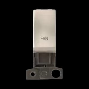 Click Scolmore MiniGrid 13A Double-Pole Ingot Fan Switch Satin Chrome - MD018SC-FN