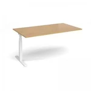 Elev8 Touch boardroom table add on unit 1800mm x 1000mm - white frame