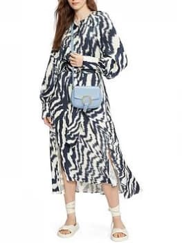 Ted Baker Sandiia Fluid Midi Dress with Deep Cuffs - Natural, Size 2=10, Women