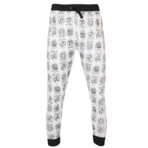 Harry Potter Mens House Crest Lounge Trousers (M) (Grey)