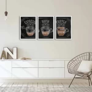 3PBCT-08 Multicolor Decorative Framed MDF Painting (3 Pieces)