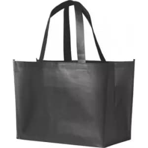 Bullet Alloy Laminated Non-woven Shopping Tote Bag (One Size) (Steel Grey)